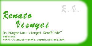 renato visnyei business card